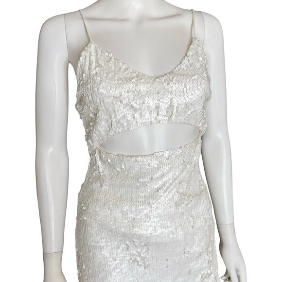 Alice + Olivia Valli Cami Mini Dress In Off White Women’s Sz 8 - Picture 3 of 9